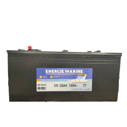 BATTERIE ENERGIE MARINE EM220-HD DEMARRAGE 12V 220AH 1200A