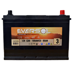 EVERSOL 12V 105AH (C20) / 85AH (C5) - N°3 EV-M11D105