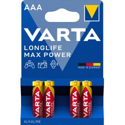 VARTA BLISTER 4 PILES ALCALINES LONGLIFE MAX POWER AAA