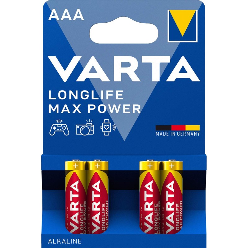 VARTA BLISTER 4 PILES ALCALINES LONGLIFE MAX POWER AAA