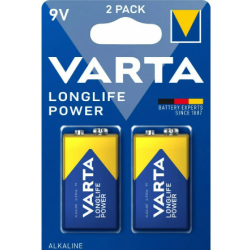 VARTA BLISTER 2 PILES ALCALINE LONGLIFE POWER 9V