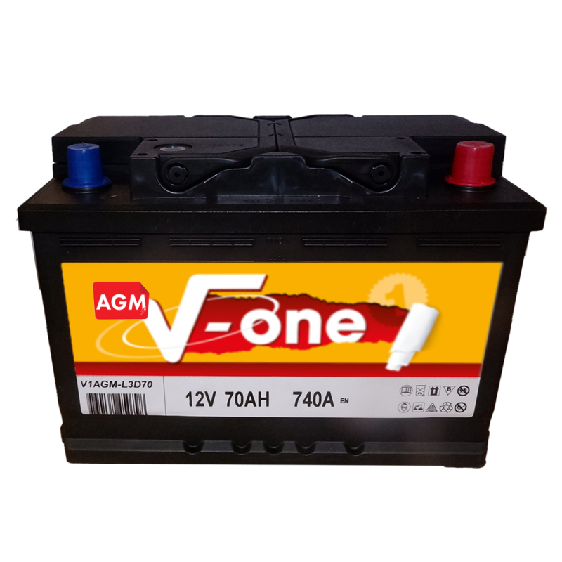 BATTERIE V-ONE AGM 12V 70AH 740A