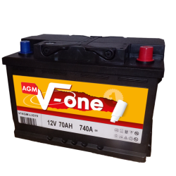 BATTERIE V-ONE AGM 12V 70AH 740A