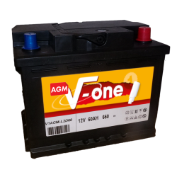 BATTERIE V-ONE AGM 12V 60AH 660A