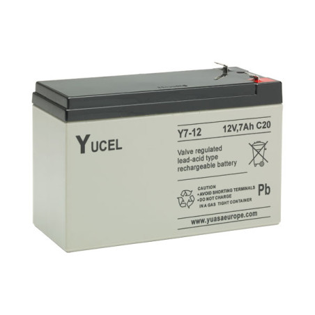 Batterie Yucel Y7-12 - 12V 7Ah - Pour Alarme, UPS, éclairage De Secours, Jouets électriques - 9
